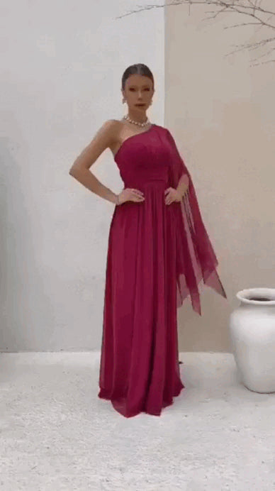 VESTIDO UM OMBRO SÓ LISO vestidos de festa PETRA FINA